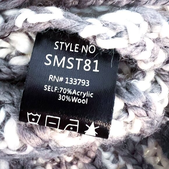 NEW! Cozy Handmade Weave Striped Sweater Large - Picture 11 of 12